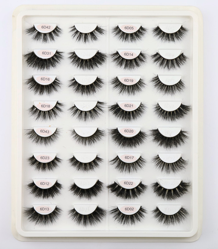  9D fluffy mink lashes wholesale display board free Magnet box-PX